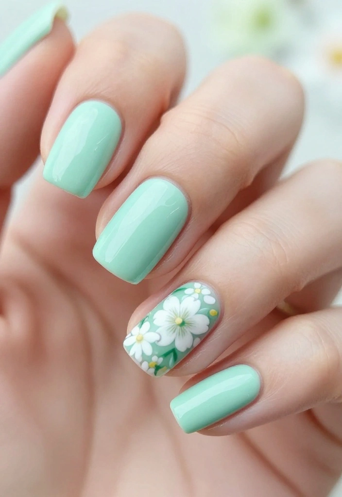 18 Spring Nail Colors You Need to Try (Lemon Yellow Will Steal the Show!) - 10. Fresh Mint 1