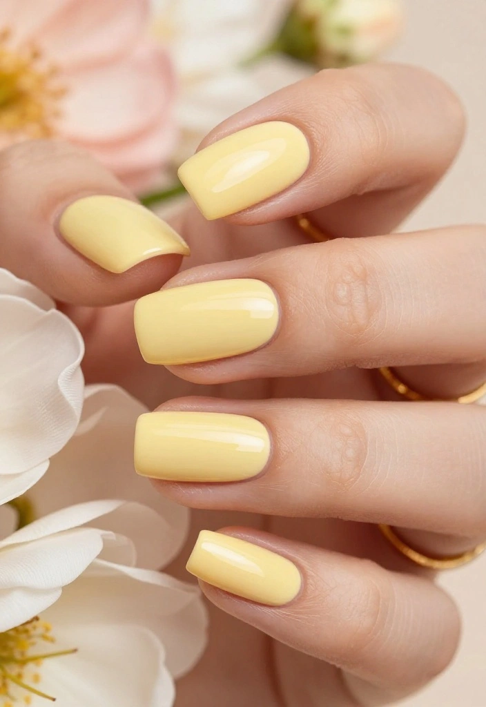18 Spring Nail Colors You Need to Try (Lemon Yellow Will Steal the Show!) - 2. Soft Butter Yellow 1