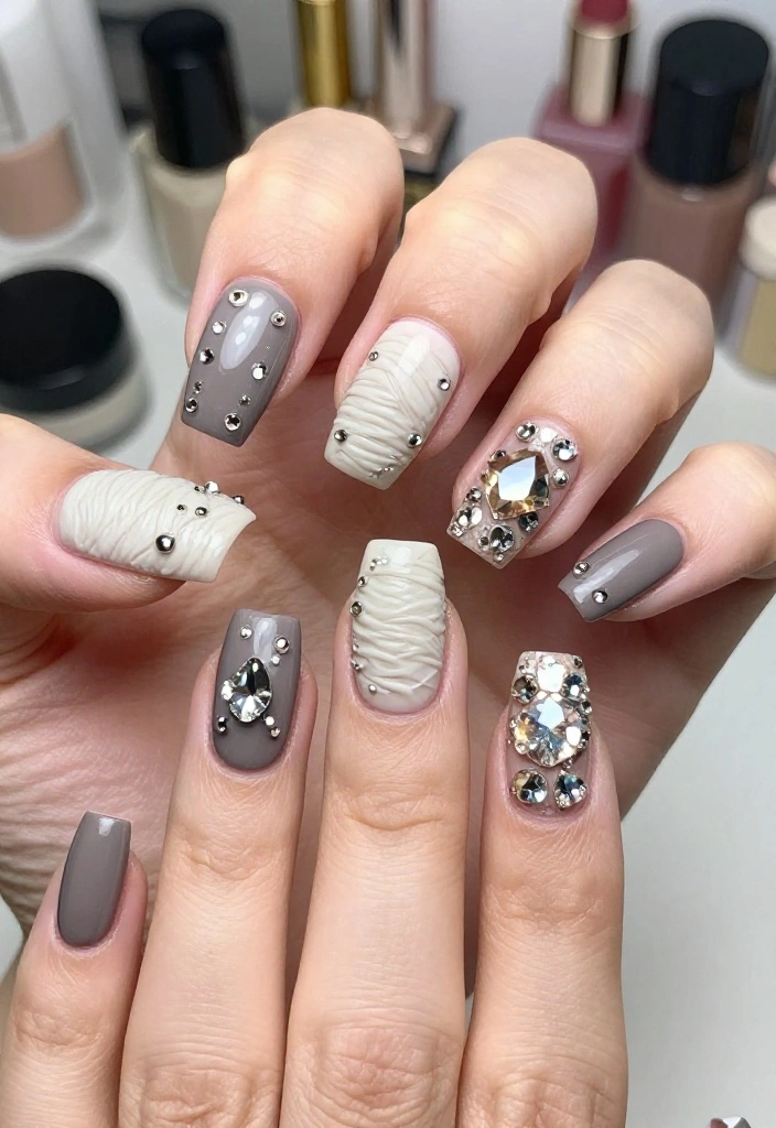 18 Trendy Nail Designs That Will Make Your Friends Jealous (Watch Out for #9!) - 11. Texture Play 1