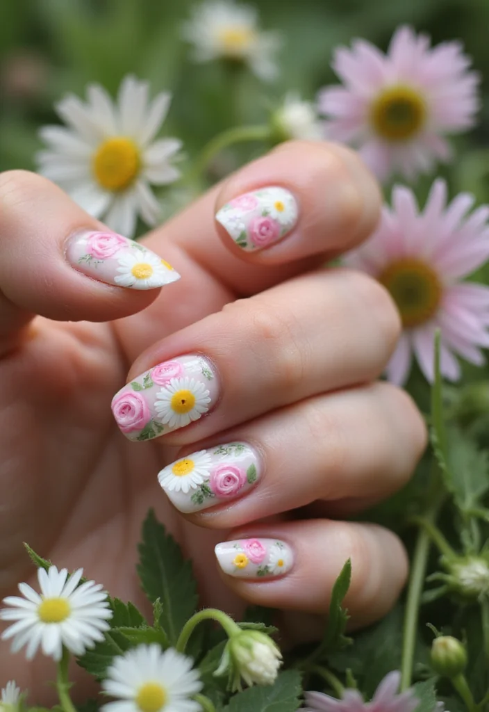 18 Trendy Nail Designs That Will Make Your Friends Jealous (Watch Out for #9!) - 3. Floral Fantasy 1