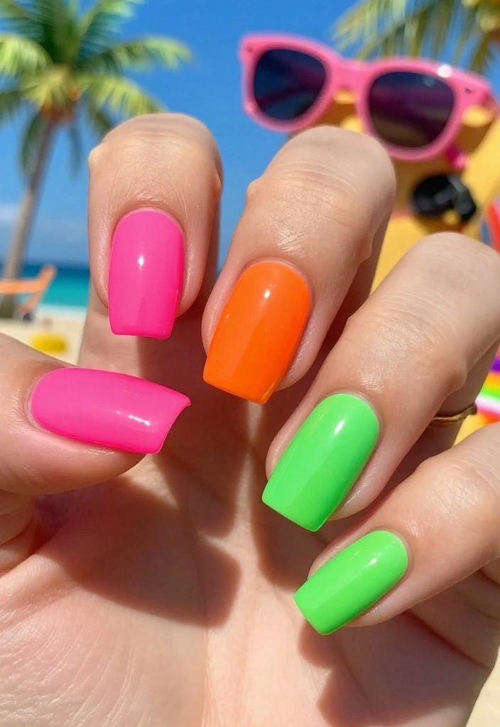 18 Trendy Nail Designs That Will Make Your Friends Jealous (Watch Out for #9!) - 9. Neon Dreams 1