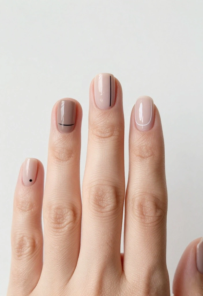 20 Stunning March Nails Ideas to Celebrate Spring (You Won't Believe #15!) - 13. Minimalist Lines 1