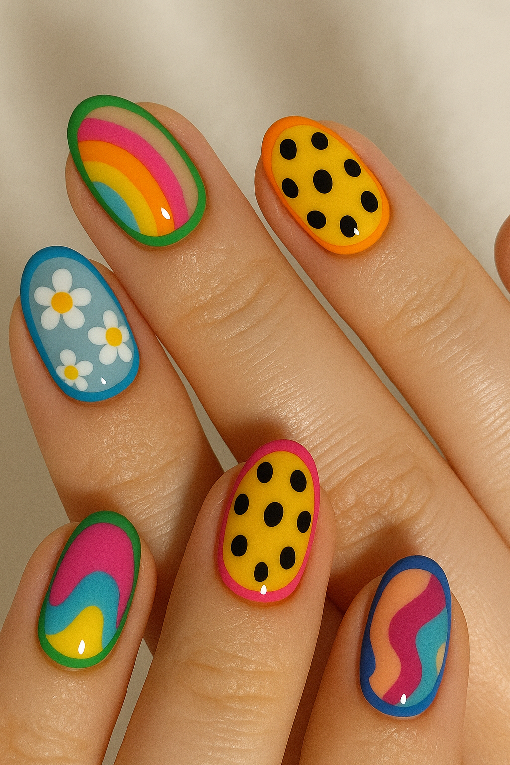 20 Stunning March Nails Ideas to Celebrate Spring (You Won't Believe #15!) - 15. Rainbow Dreams 1