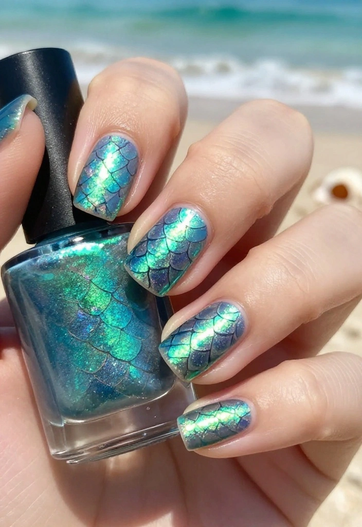 20 Stunning March Nails Ideas to Celebrate Spring (You Won't Believe #15!) - 17. Mermazing Nails 1