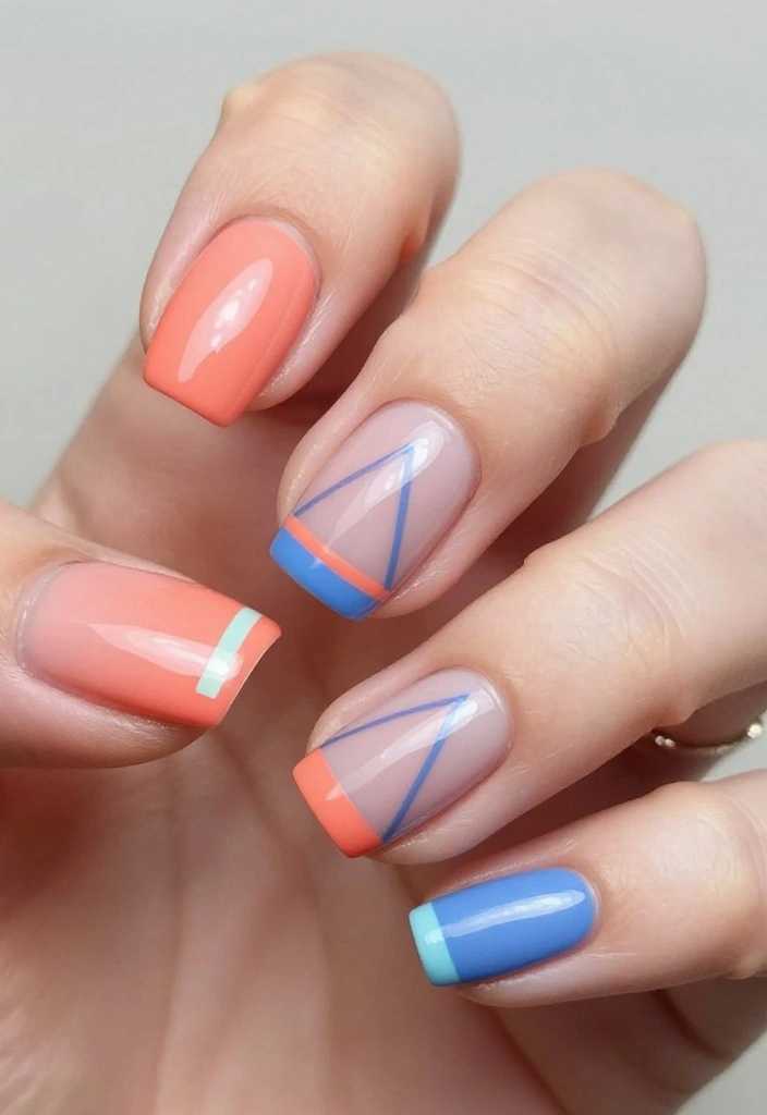 20 Stunning March Nails Ideas to Celebrate Spring (You Won't Believe #15!) - 4. Geometric Shapes 1
