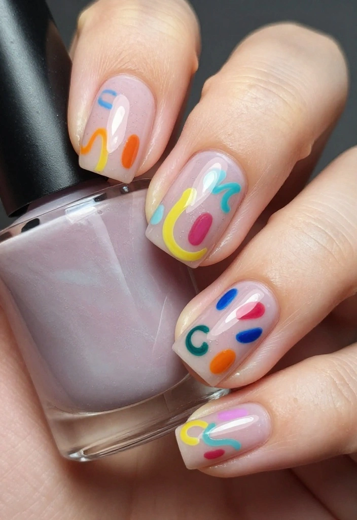 20 Stunning March Nails Ideas to Celebrate Spring (You Won't Believe #15!) - 6. Abstract Art 1