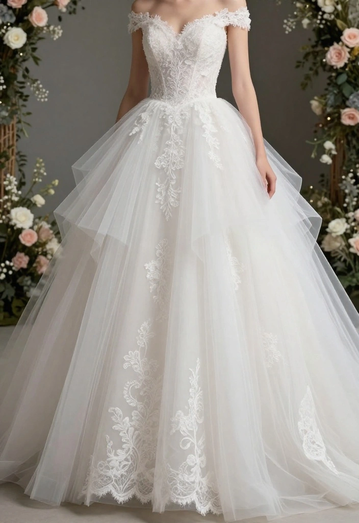 20 Trendy Bridal Dresses for 2026 That Every Fashion-Forward Bride Will Adore! (Wait Until You See #7!) - 11. Layered Skirts for Added Volume 1