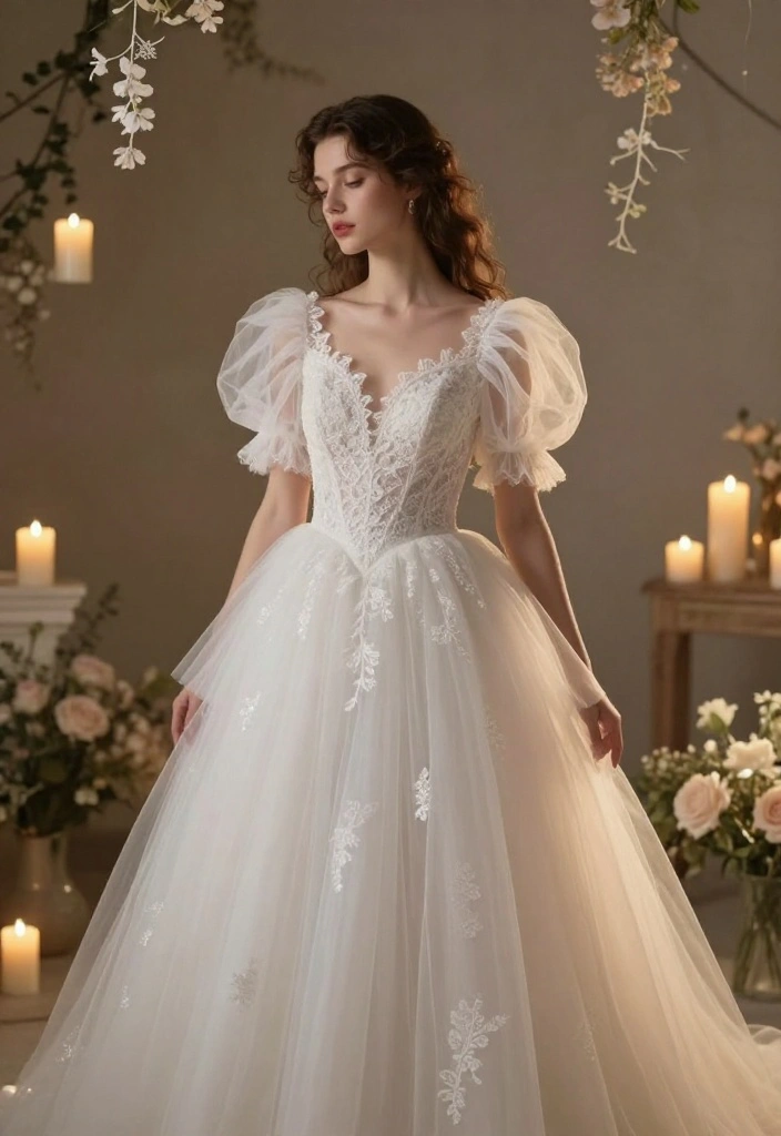 20 Trendy Bridal Dresses for 2026 That Every Fashion-Forward Bride Will Adore! (Wait Until You See #7!) - 5. Statement Sleeves for a Dramatic Look 1