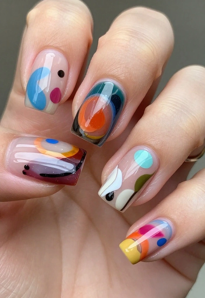 20 Trendy Nail Art Designs You Can DIY at Home (Wait Until You See #11!) - 11. Abstract Art 1