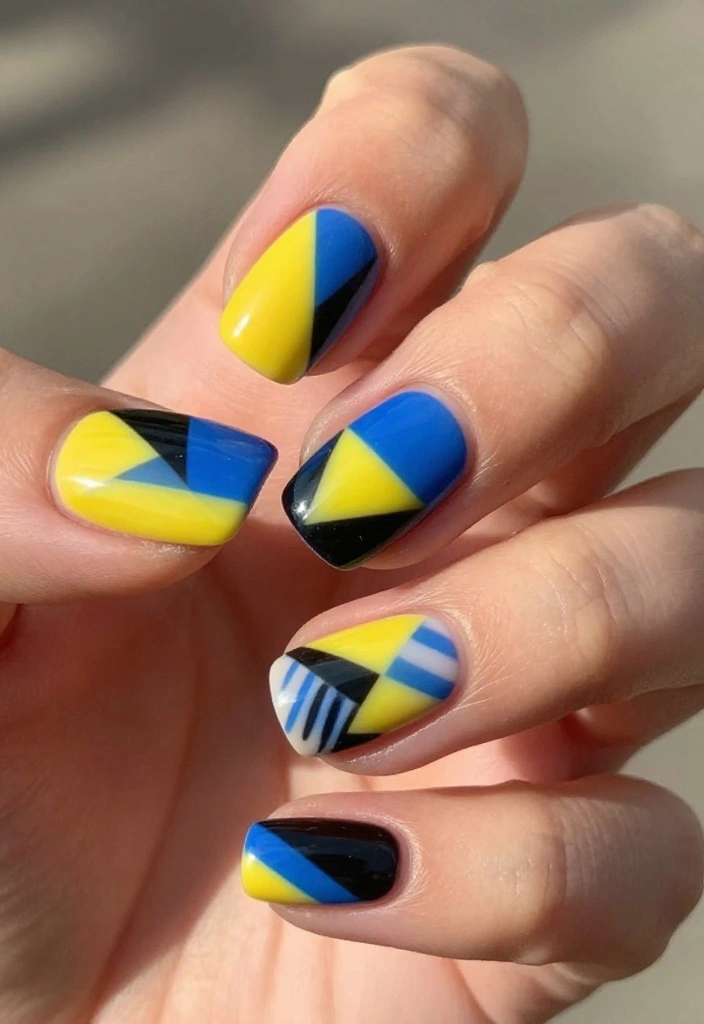 20 Trendy Nail Art Designs You Can DIY at Home (Wait Until You See #11!) - 2. Geometric Patterns 1