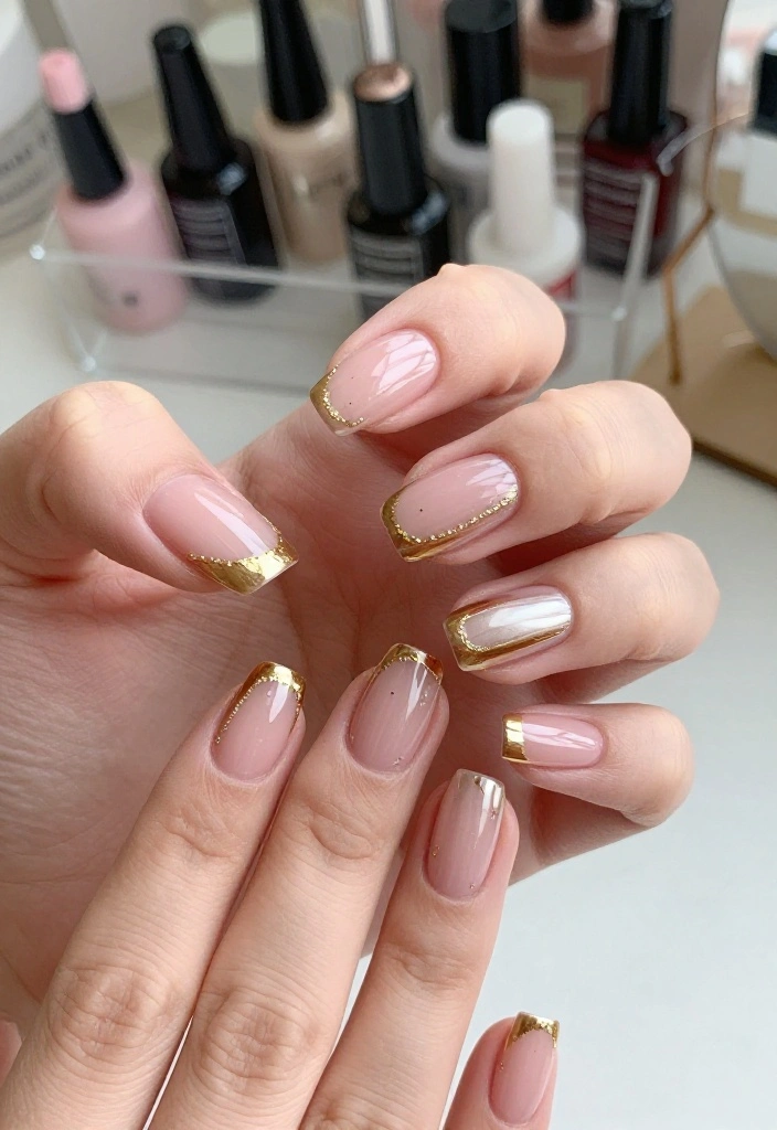 20 Trendy Nail Art Designs You Can DIY at Home (Wait Until You See #11!) - 5. Metallic Accents 1