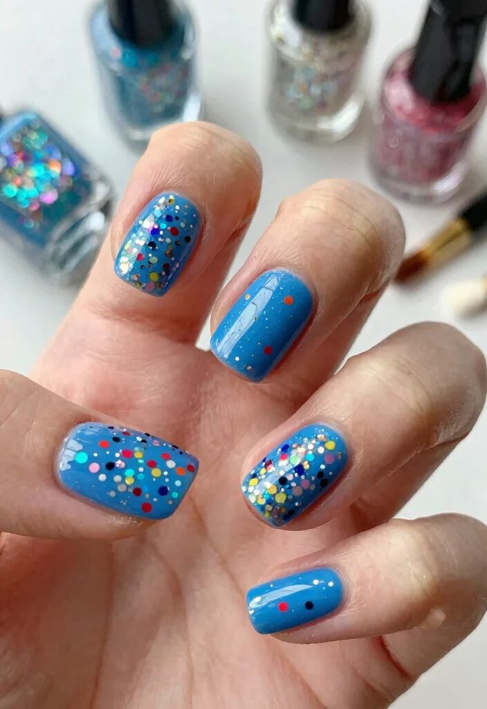 20 Trendy Nail Art Designs You Can DIY at Home (Wait Until You See #11!) - 9. Confetti Nails 1