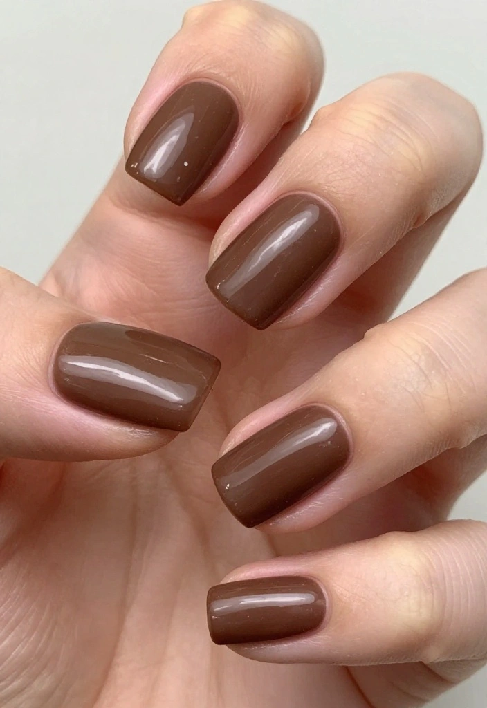 21 Stunning Chocolate Brown Nail Designs for 2026 That Will Leave You Speechless! - 10. Chocolate Brown French Tips 1
