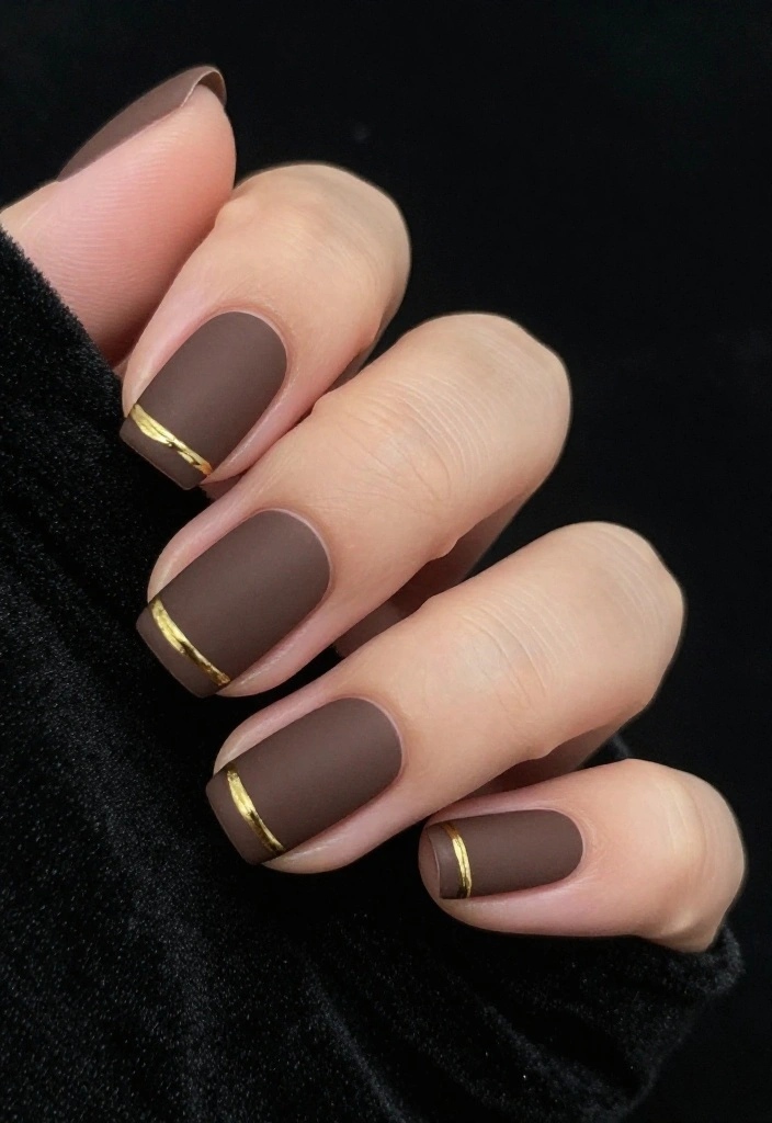 21 Stunning Chocolate Brown Nail Designs for 2026 That Will Leave You Speechless! - 2. Matte Chocolate with a Twist 1