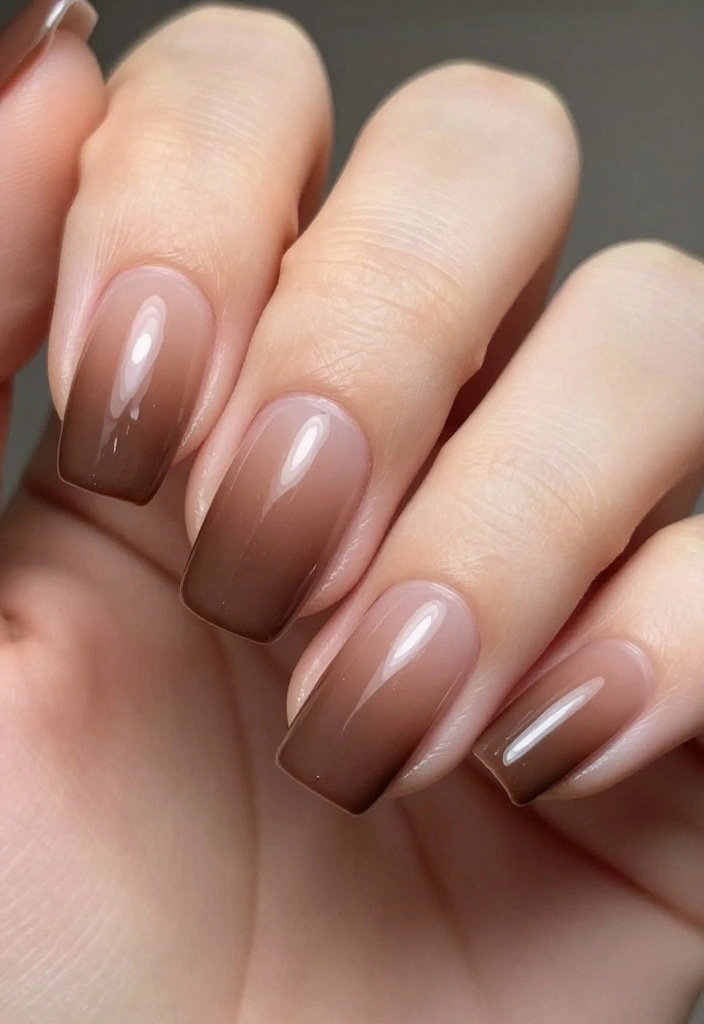 21 Stunning Chocolate Brown Nail Designs for 2026 That Will Leave You Speechless! - 3. Chocolate Ombre Delight 1