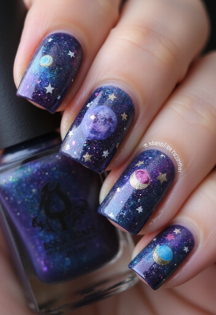 22 Stunning Nail Designs for 2026 That Will Leave You Speechless! - 1. Galactic Glam 1