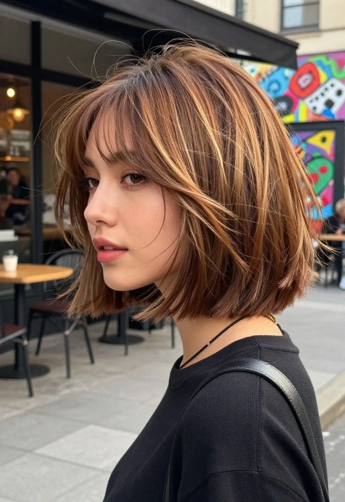 10 Stunning Caramel Highlights That Will Make You Rethink Your Hair Color! - 7. Caramel Highlights on Short Hair 1