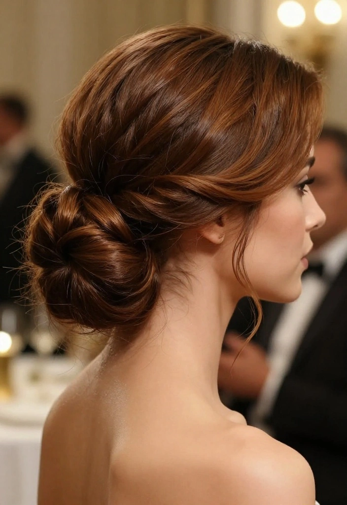 15 Celebrities Rocking Chestnut Cinnamon Hair in 2026 (Steal Their Style Now!) - 11. Taylor Swift’s Chic Updo 1