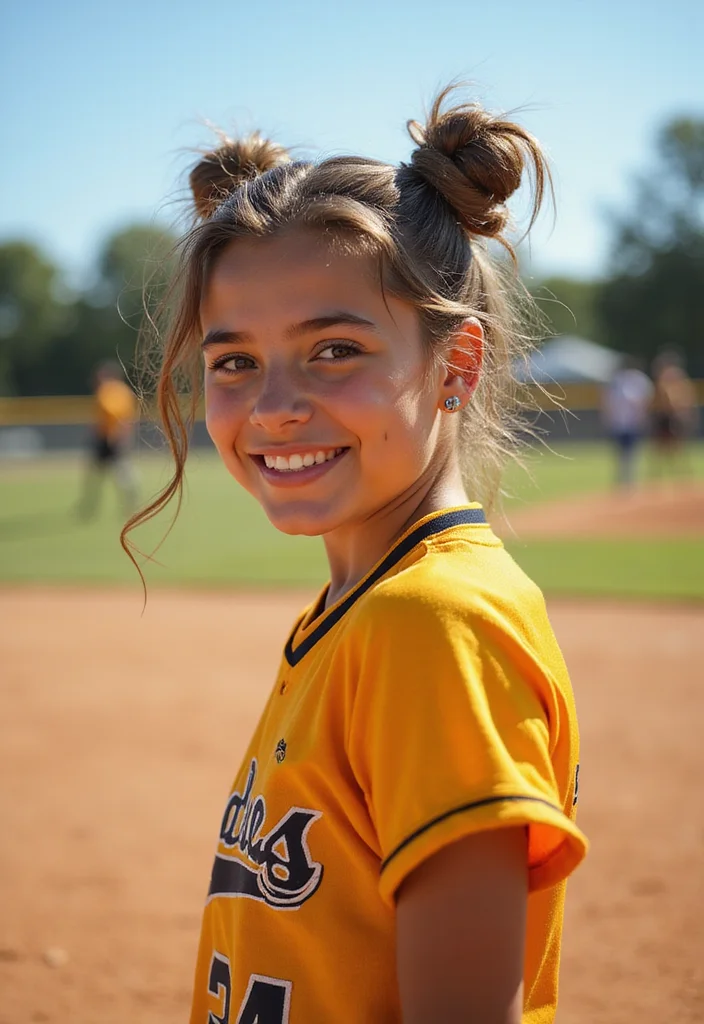 15 Easy Softball Hairstyles That Will Make You the Star of the Field! - 7. Double Buns 1