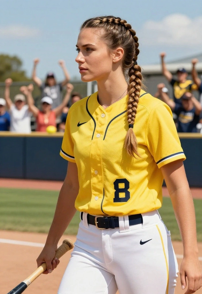 15 Easy Softball Hairstyles That Will Make You the Star of the Field! - 9. French Braid 1