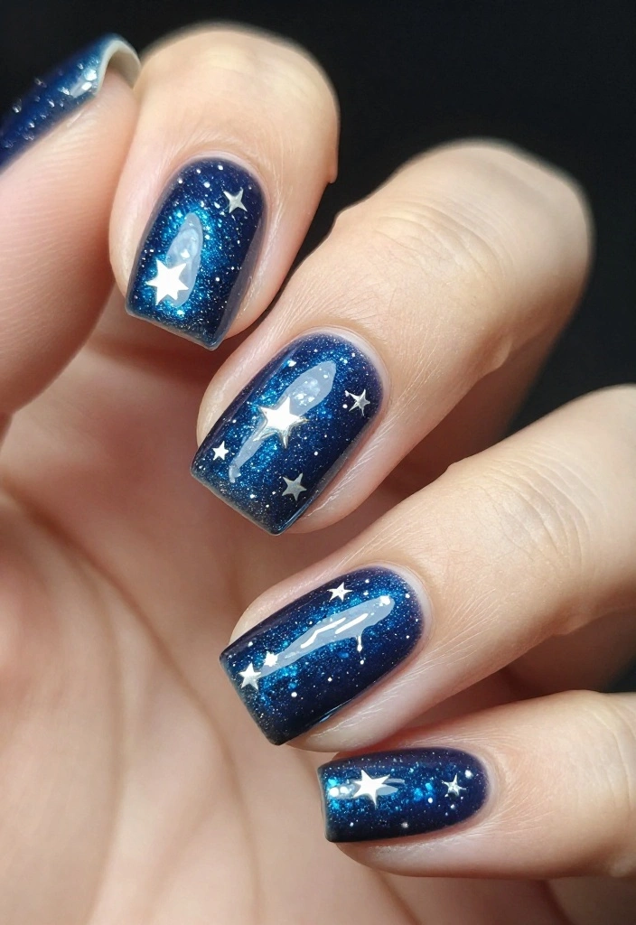 15 Futuristic Nail Designs with Chrome Finishes That Will Turn Heads! - 1. Galactic Glaze 1