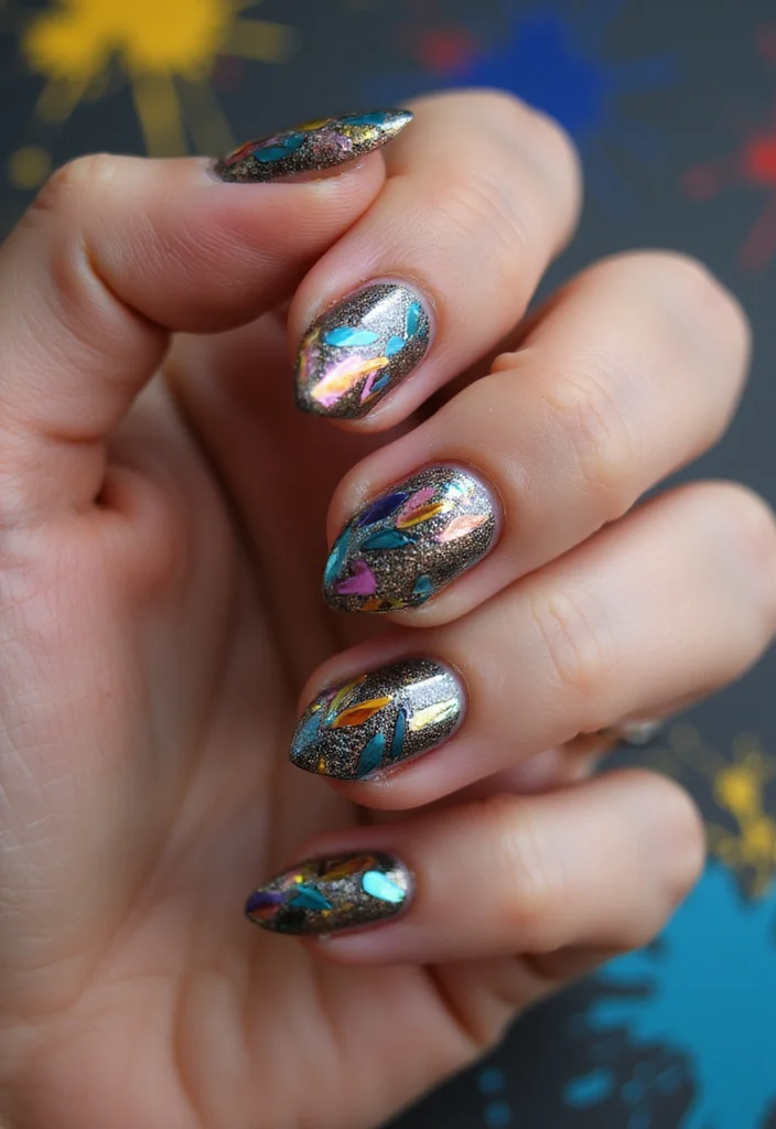 15 Futuristic Nail Designs with Chrome Finishes That Will Turn Heads! - 14. Abstract Art 1