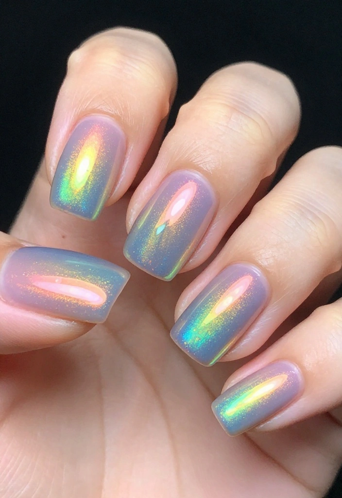 15 Futuristic Nail Designs with Chrome Finishes That Will Turn Heads! - 2. Radiant Rainbow Reflect 1