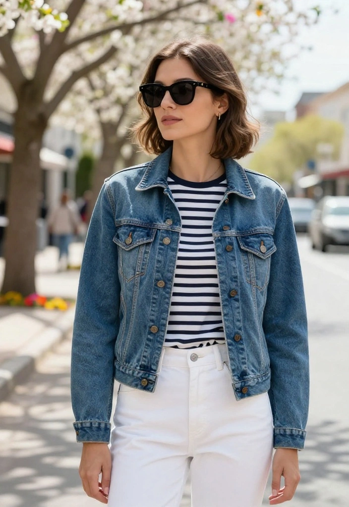 17 Spring Layering Outfits for 2026 (Master the Art of Layering!) - 1. The Classic Denim Jacket 1