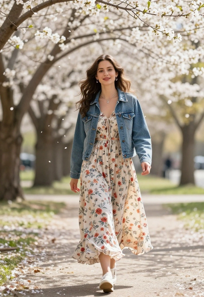 17 Spring Layering Outfits for 2026 (Master the Art of Layering!) - 2. Layered Maxi Dress 1