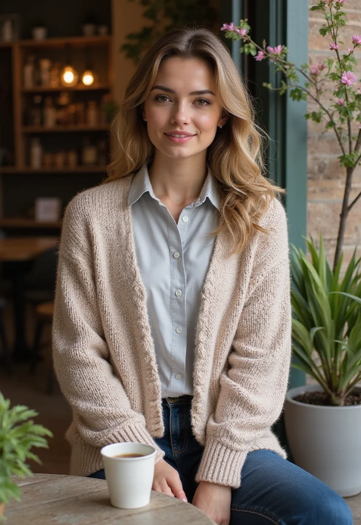 17 Spring Layering Outfits for 2026 (Master the Art of Layering!) - 4. The Cozy Sweater Layer 1