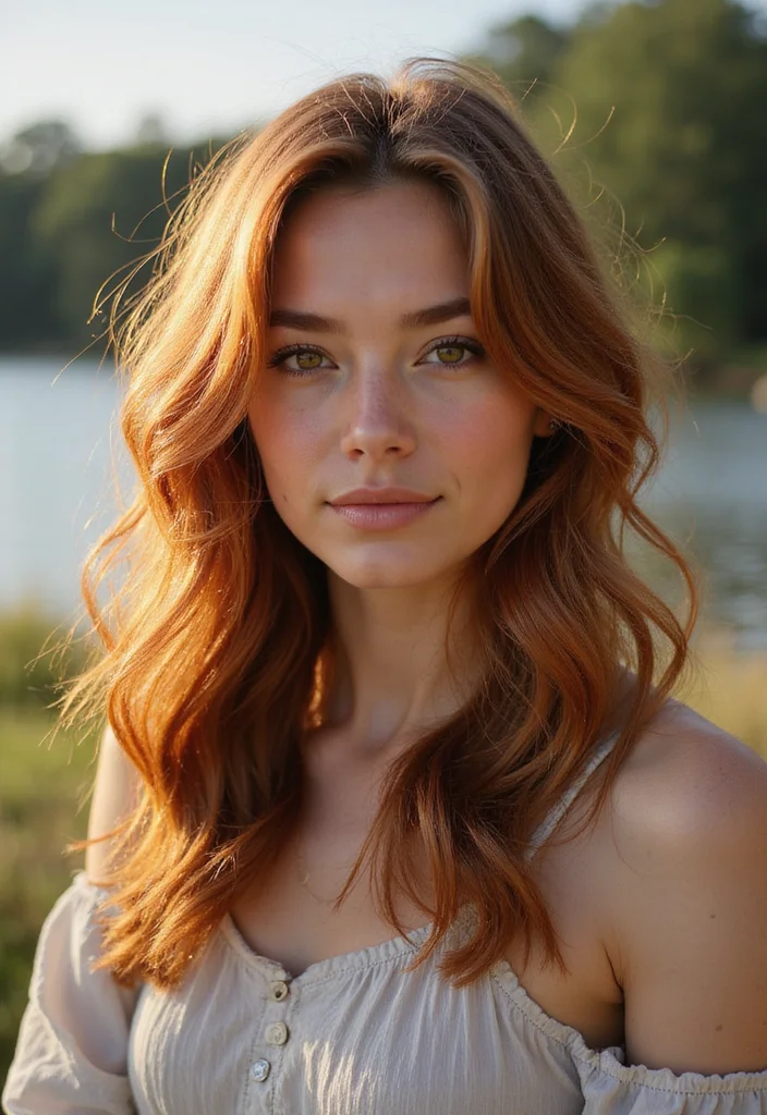 18 Soft Copper Hairstyles That Are Effortlessly Chic (You Won't Believe #4!) - 10. Layered Textured Waves 1