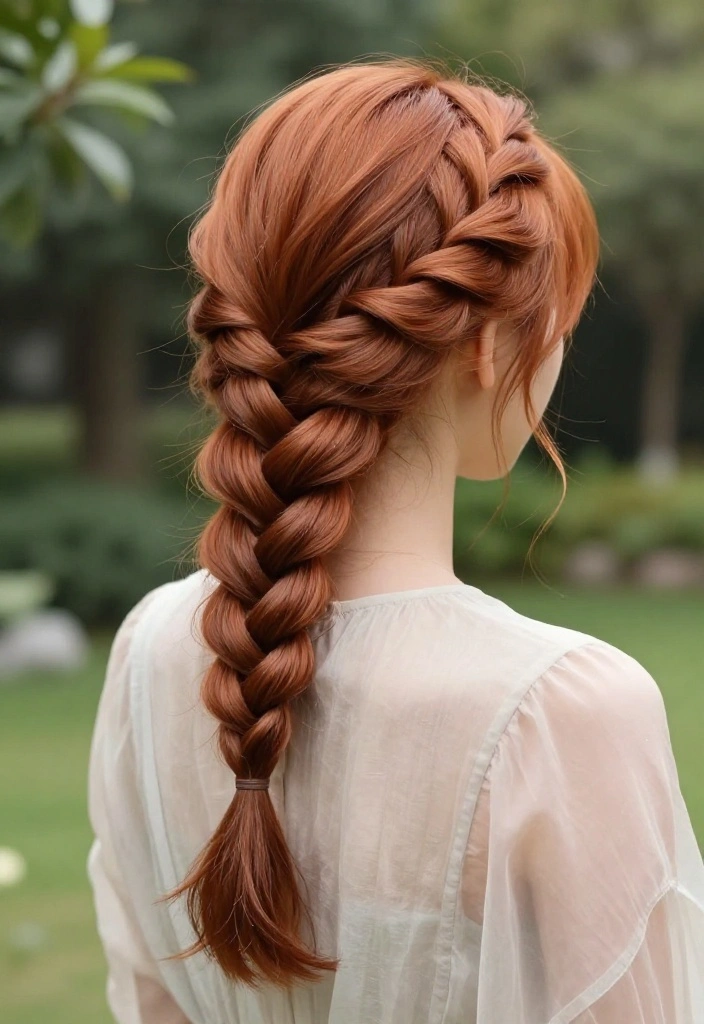 18 Soft Copper Hairstyles That Are Effortlessly Chic (You Won't Believe #4!) - 12. Classic Side Braid 1