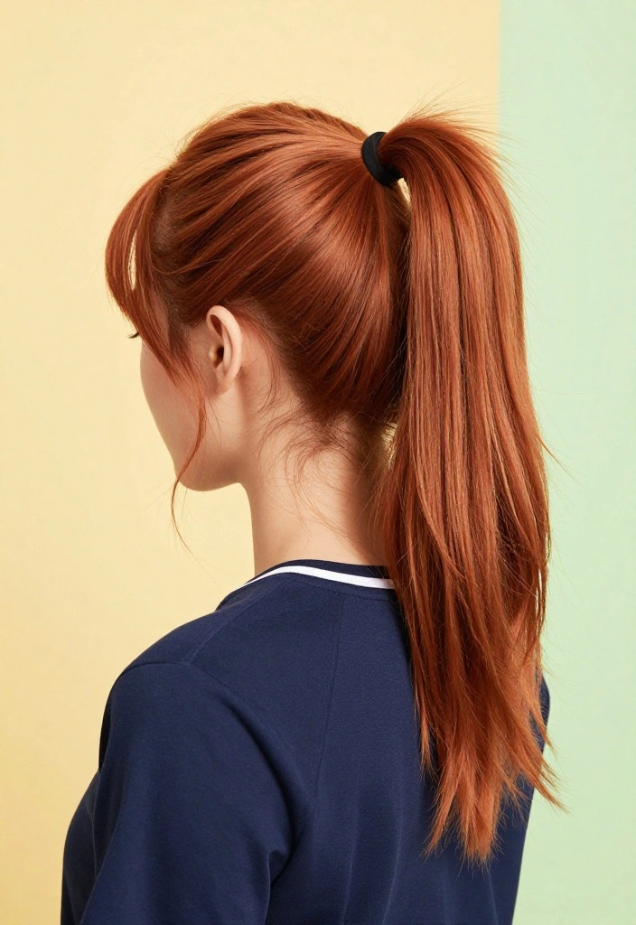 18 Soft Copper Hairstyles That Are Effortlessly Chic (You Won't Believe #4!) - 17. Playful Ponytail 1