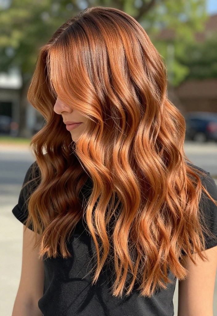 18 Soft Copper Hairstyles That Are Effortlessly Chic (You Won't Believe #4!) - 18. Soft Copper Balayage 1