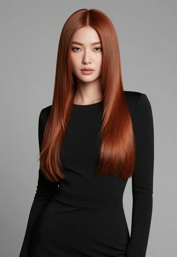 18 Soft Copper Hairstyles That Are Effortlessly Chic (You Won't Believe #4!) - 2. Sleek and Straight 1