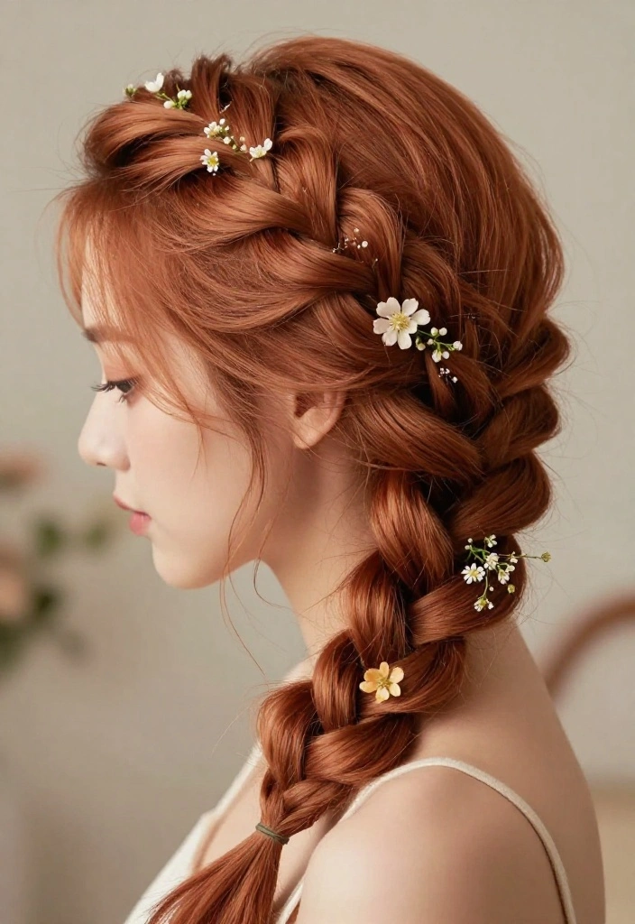 18 Soft Copper Hairstyles That Are Effortlessly Chic (You Won't Believe #4!) - 3. Artistic Braided Crown 1
