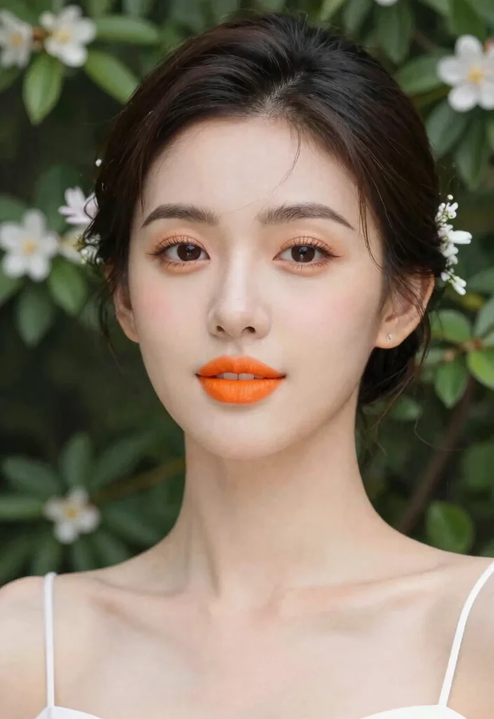 19 Bold Spring Bride Makeup Looks That Will Turn Heads (Warning: #6 Is Not for the Shy!) - 8. Bright Orange Lips 1