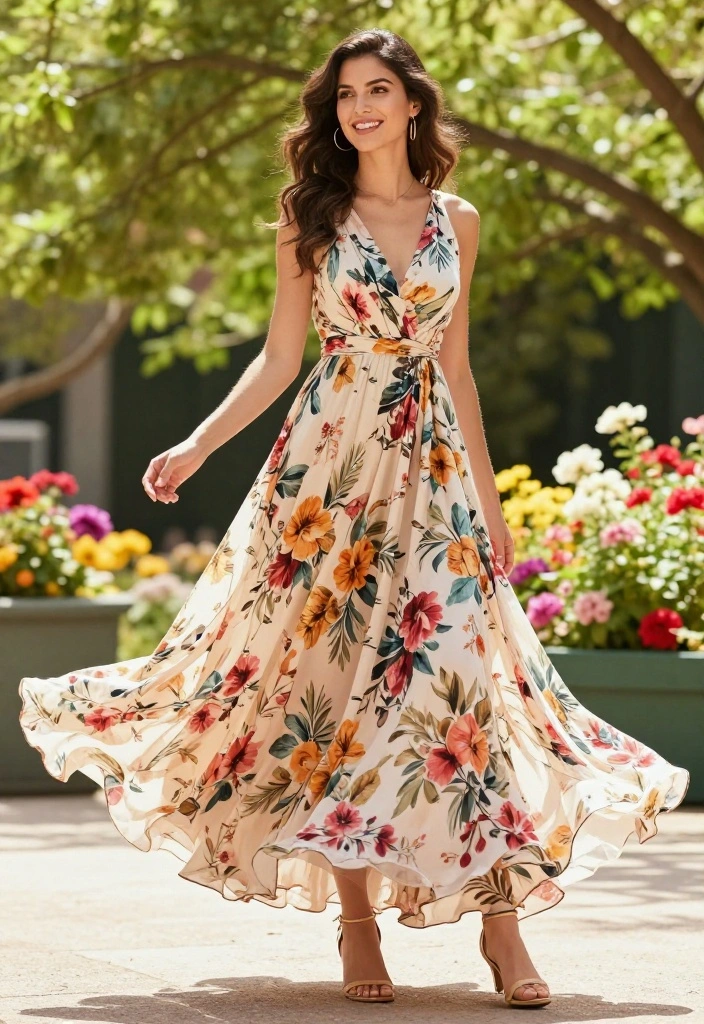 20 Casual Spring Outfits That'll Make You the Best-Dressed at Brunch (You Won't Believe #12!) - 1. Flowy Maxi Dress in Floral Prints 1