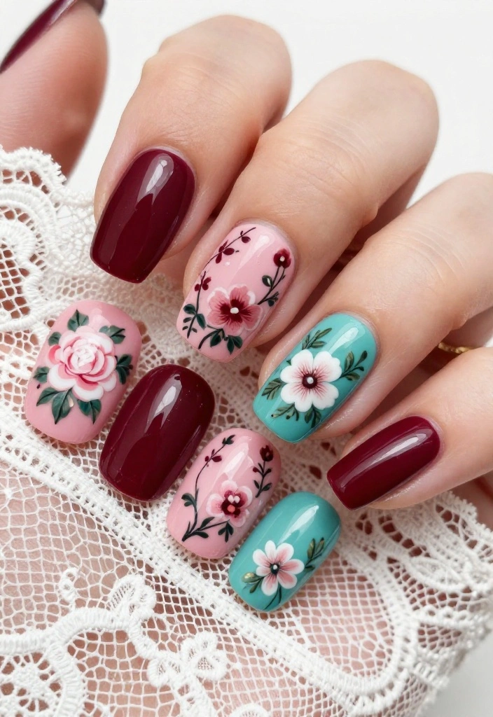 20 Stunning Press-On Nails Styles That Will Leave You Breathless (You'll Want #6!) - 13. Vintage Glam 1