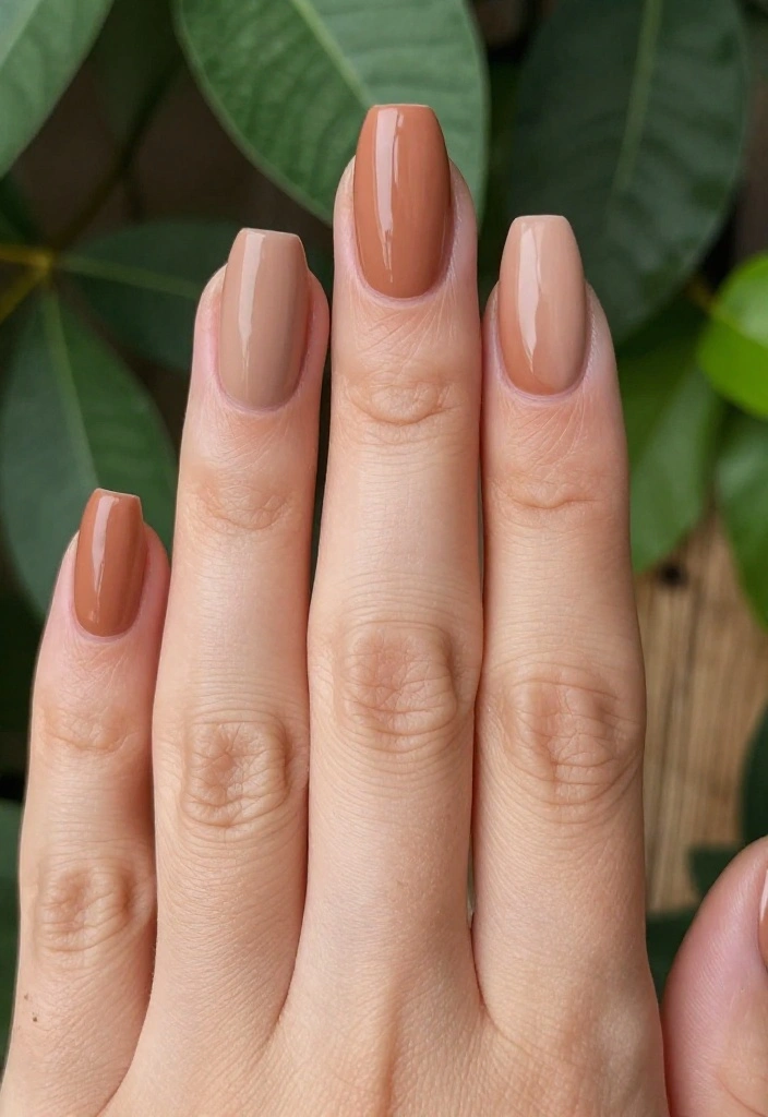 21 Aura Nails Color Inspirations that Will Leave You Breathless (Especially #14!) - 10. Earthy Terracotta 1