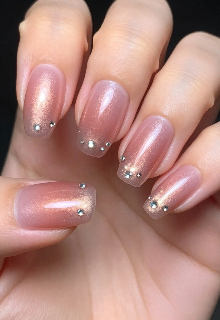 21 Aura Nails Color Inspirations that Will Leave You Breathless (Especially #14!) - 5. Blushing Rose Gold 1