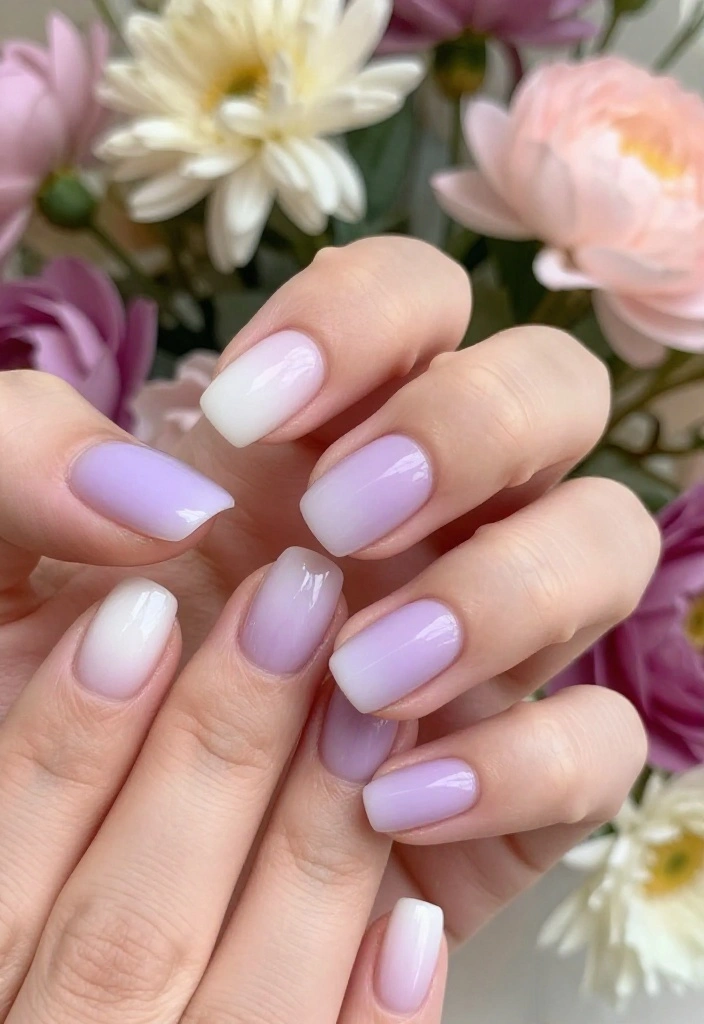 21 Aura Nails Color Inspirations that Will Leave You Breathless (Especially #14!) - 6. Soft Lilac Mist 1