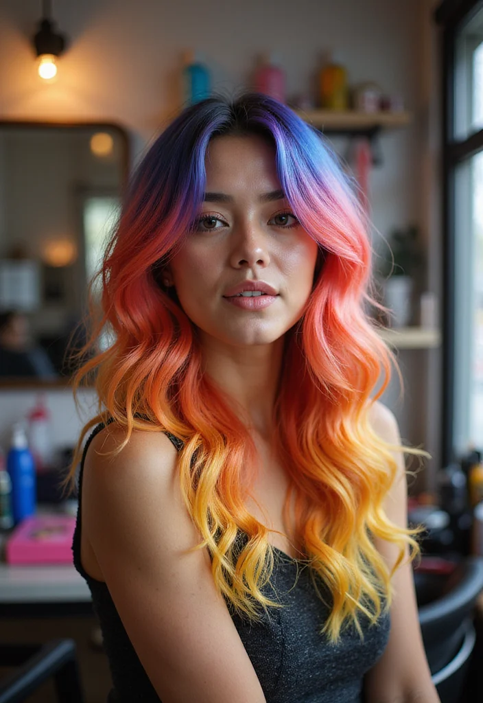 15 Stunning Butterfly Layer Hairstyles for Long Hair You Need to Try Now! - 12. Butterfly Layers with Color 1