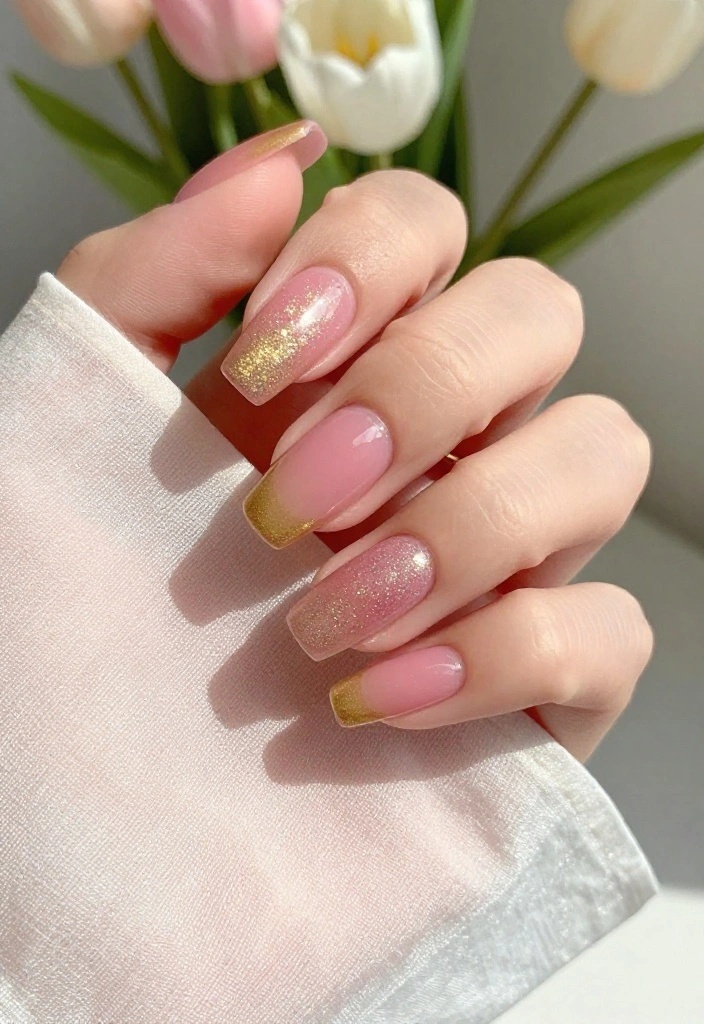 18 Fuchsia and Gold Nail Art Ideas Perfect for Spring Glam! - 3. Ombre Delight 1