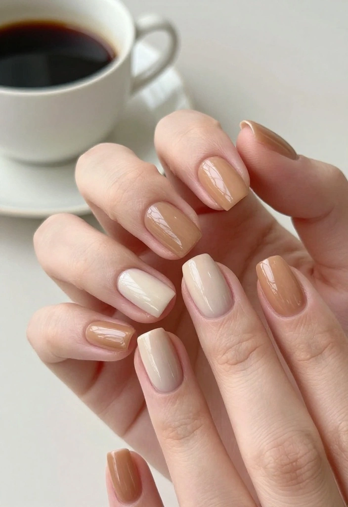 18 Latte Tones Nail Designs That Are Perfect for Any Coffee Lover (Wait Until You See #10!) - 18. Warm Latte Glow 1