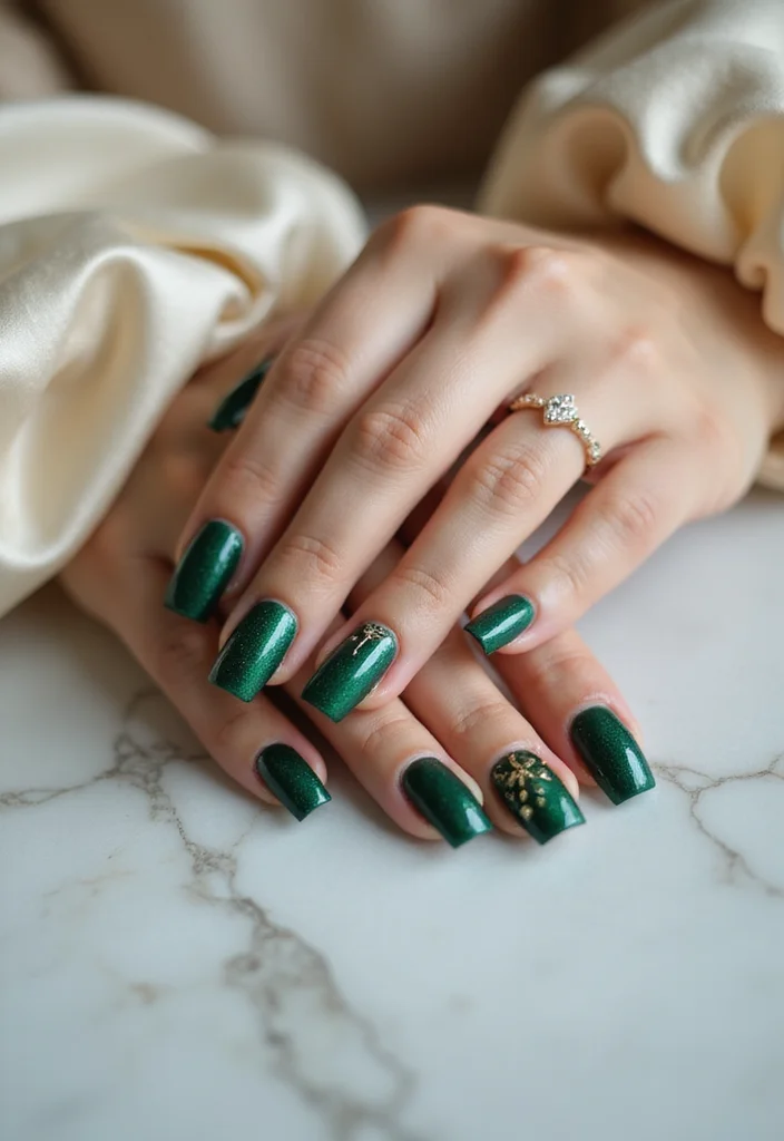 18 Luxury Nail Designs That Will Elevate Your Bridal Look to New Heights! - 9. Jewel-Toned Elegance 1