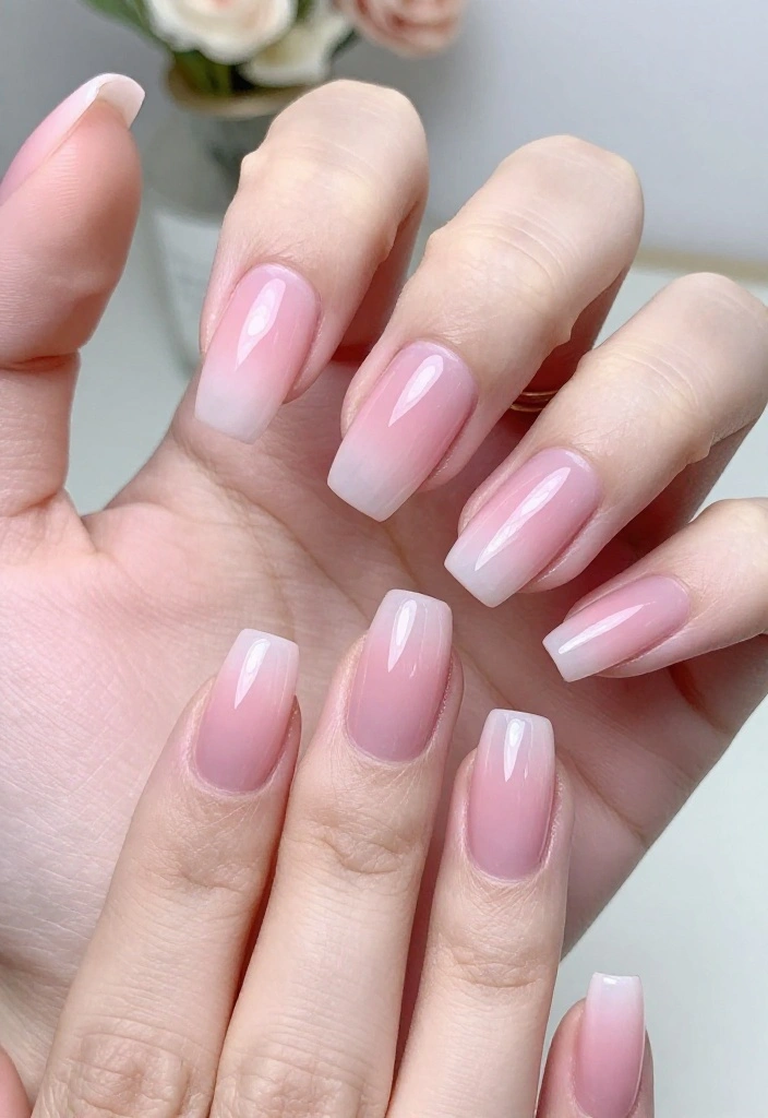 18 Nude Soap Nail Designs to Try in 2026 (You Won't Believe #4!) - 1. Sheer Pink Ombre Bliss 1
