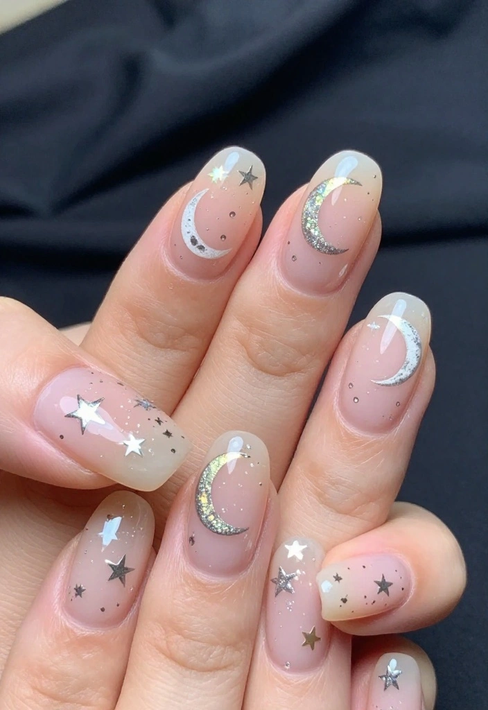18 Nude Soap Nail Designs to Try in 2026 (You Won't Believe #4!) - 13. Celestial Dreams 1