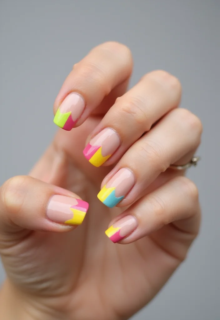 18 Nude Soap Nail Designs to Try in 2026 (You Won't Believe #4!) - 14. Bold Color Blocking 1
