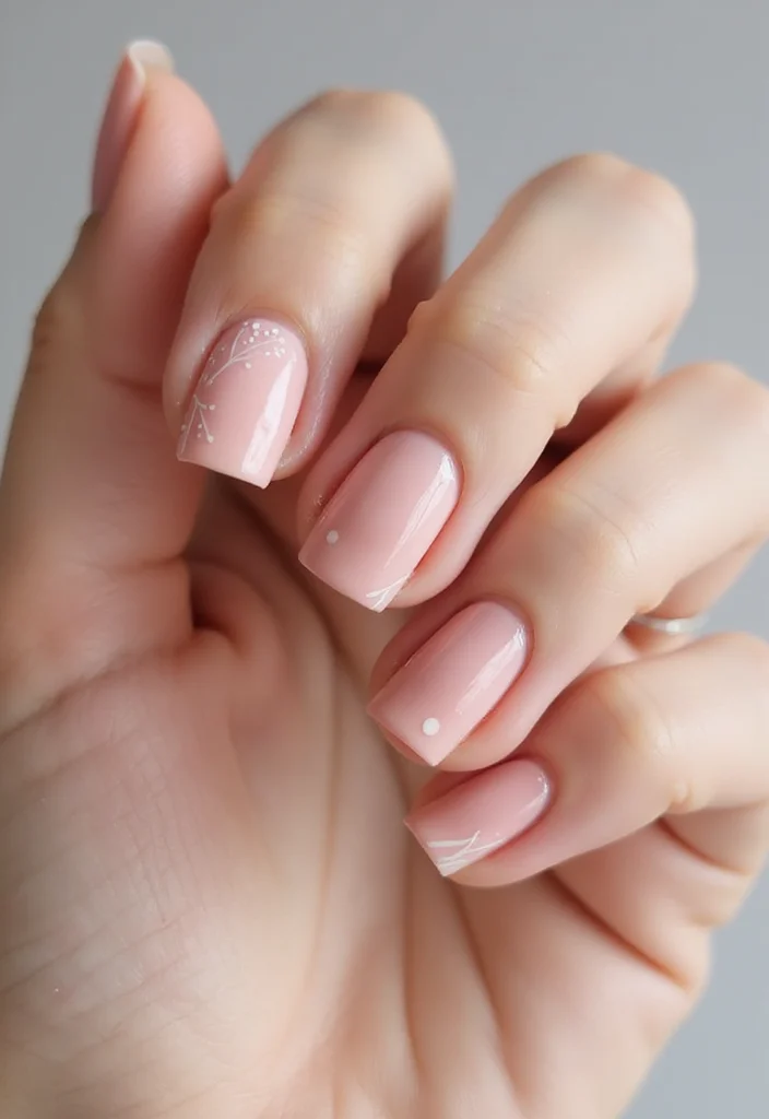 18 Nude Soap Nail Designs to Try in 2026 (You Won't Believe #4!) - 3. Minimalist Lines and Dots 1